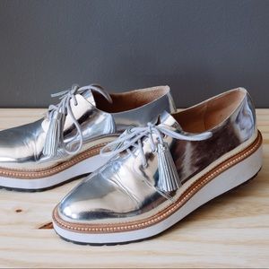 Loeffler Randall silver oxfords